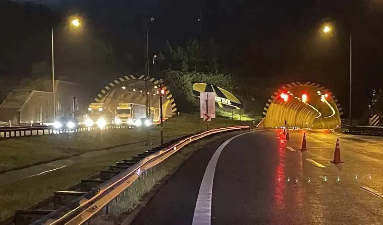 Bolu Dağı Tüneli İstanbul yönü heyelan riski nedeniyle kapatıldı