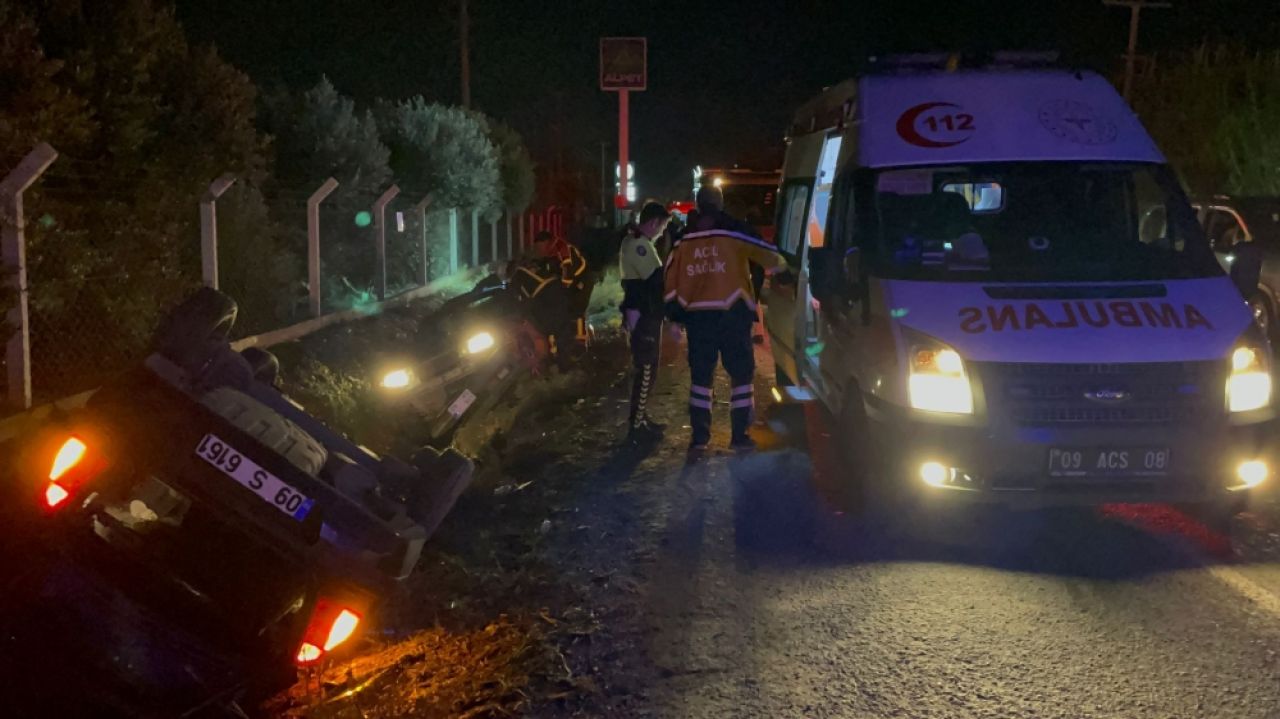Aydın'da iki otomobilin çarpışması sonucu 7 kişi yaralandı