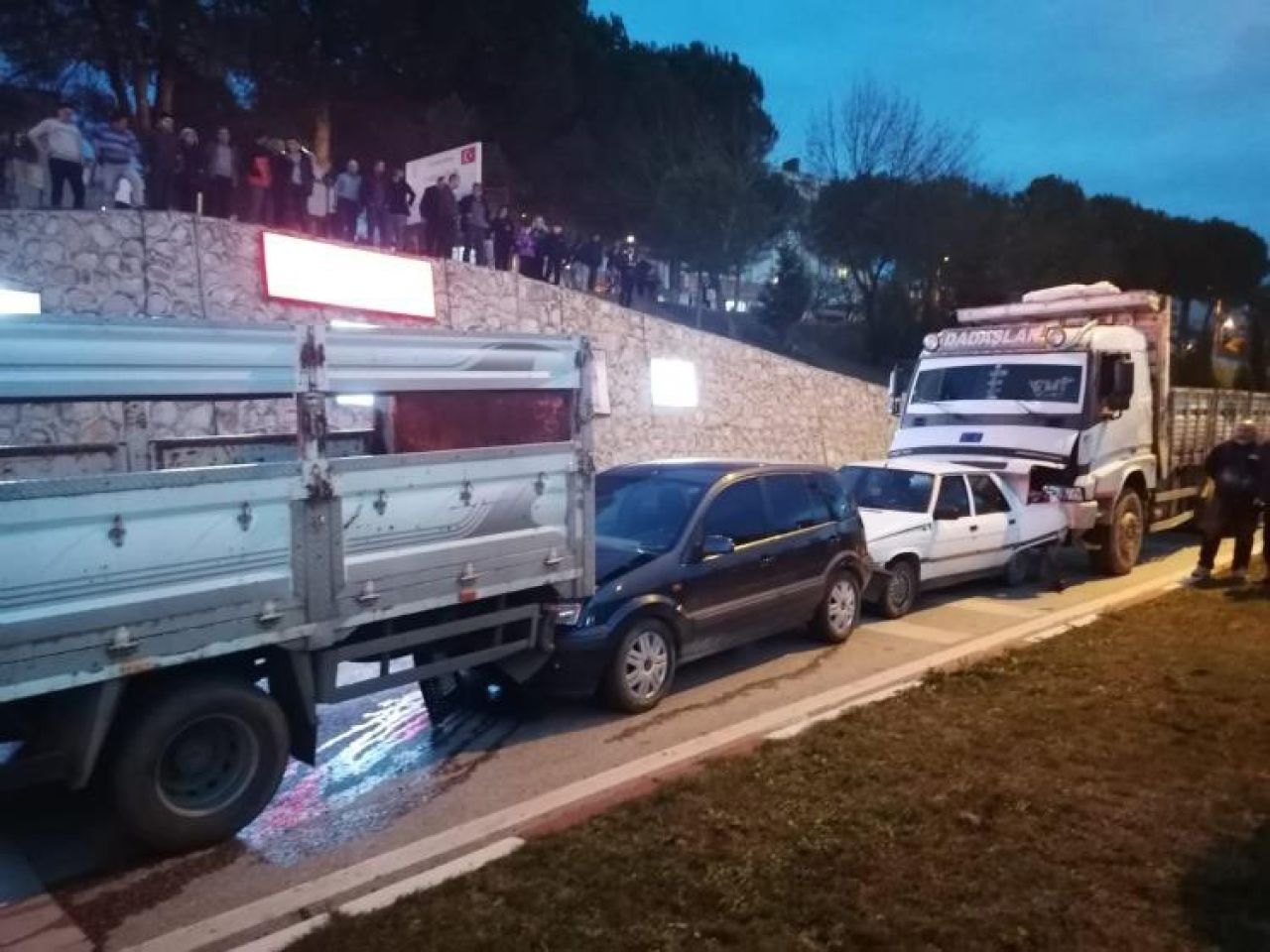 Çan’da zincirleme trafik kazası: 1 yaralı