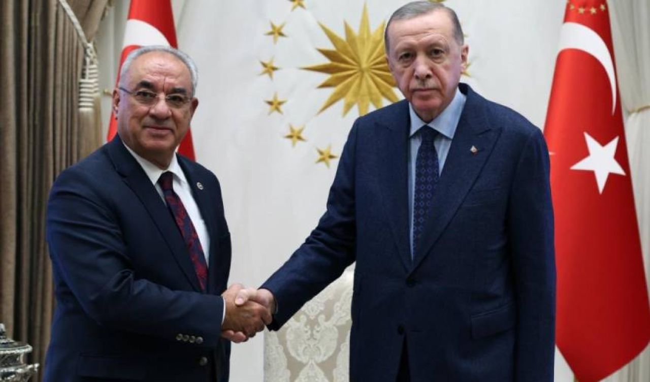 Cumhurbaşkanı Erdoğan, DSP Genel Başkanı Aksakal'ı kabul etti