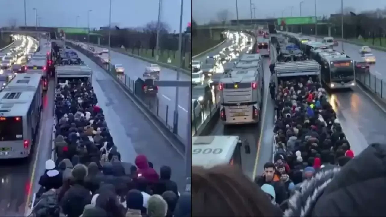 İstanbul'da metrobüs çilesi! Yine arıza yaptı