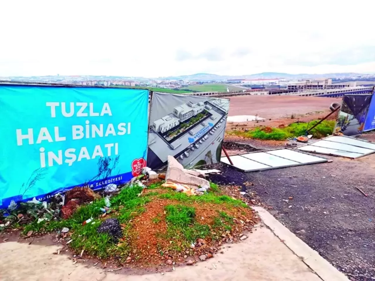 Tuzla'daki inşaat 5 yıldır atıl! İBB'nin 'hal'ine bak