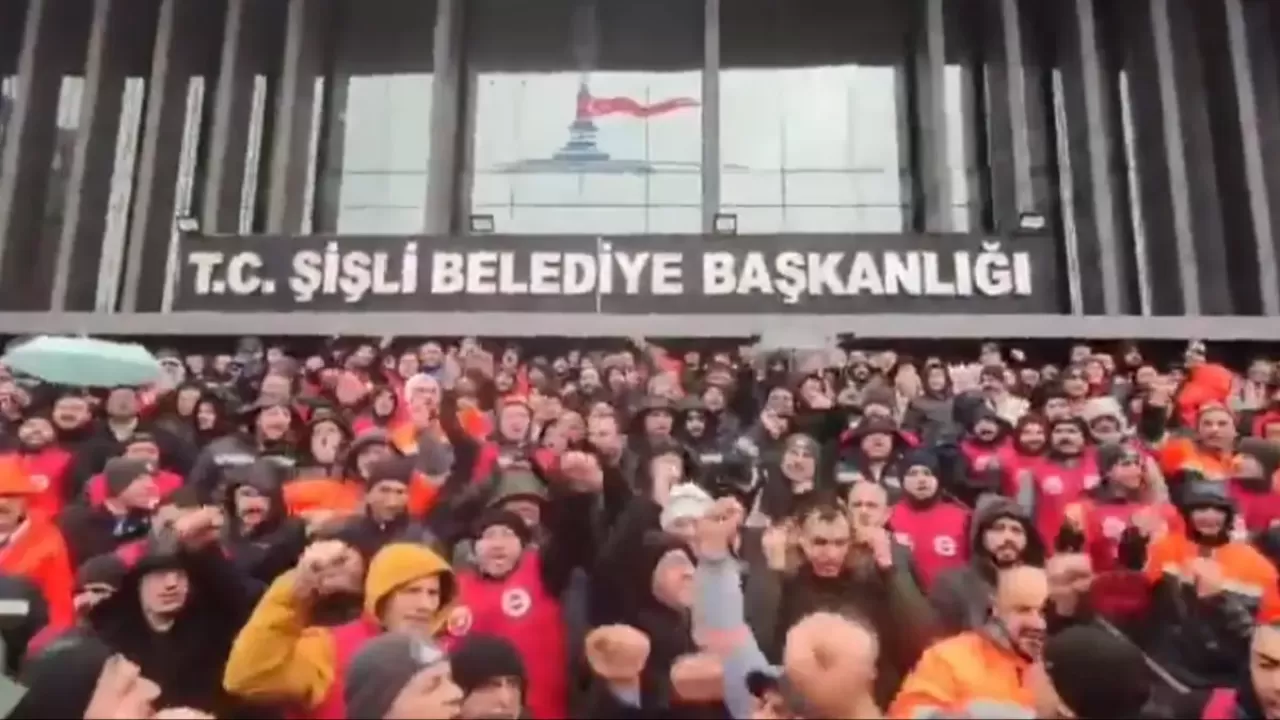 Şişli Belediyesi çalışanları eylem başlattı