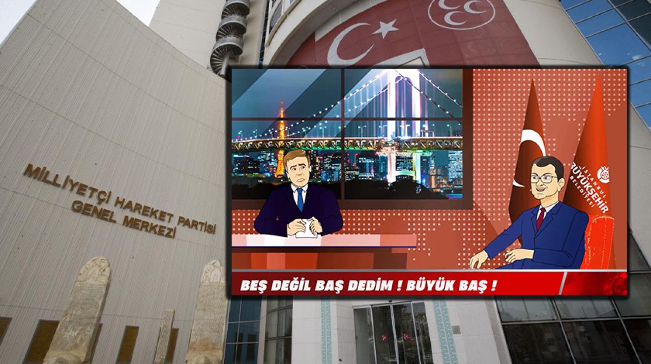 MHP İstanbul İl Başkanlığı'ndan Ekrem İmamoğlu'nu tiye alan animasyon!