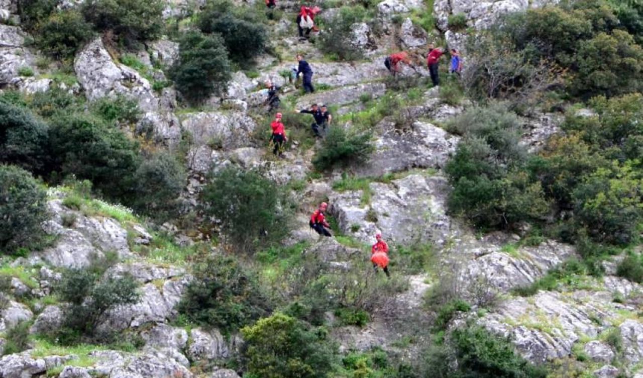 Dağlık alanda dehşete düşüren görüntü