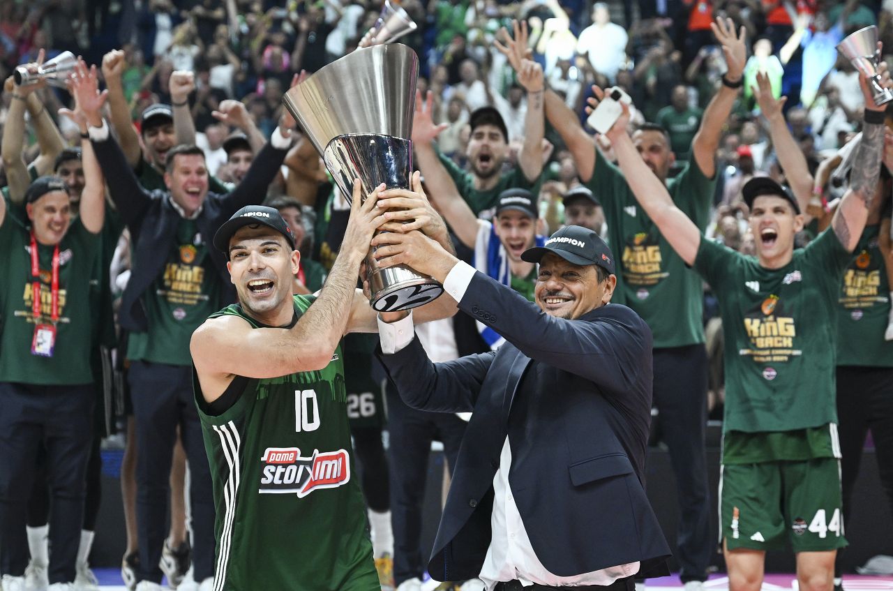 Ergin Ataman'ın Panathinaikos'u, EuroLeague Şampiyonu oldu