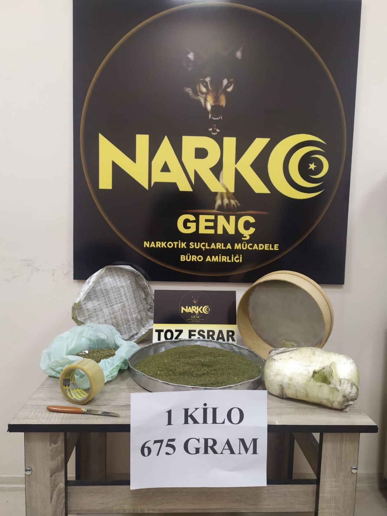 Bingöl'de bir kömürlükte 1 kilo 675 gram esrar ele geçirildi