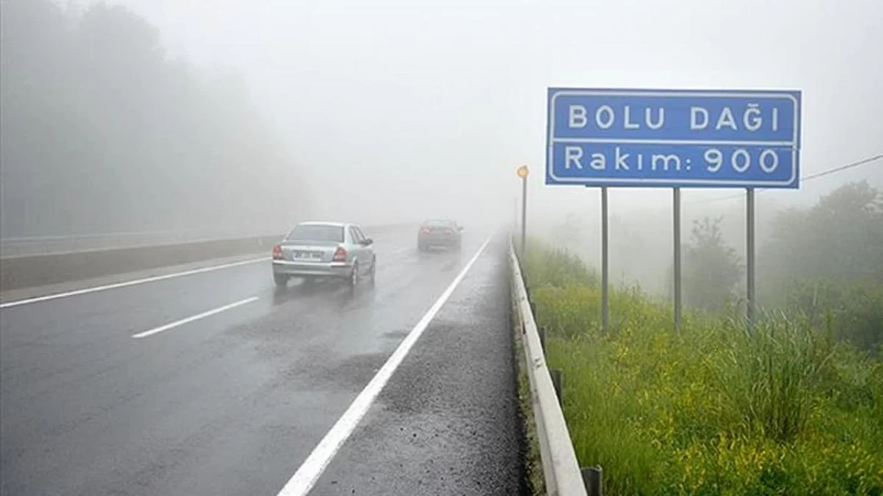 Bolu Dağı'nda sis: Görüş mesafesi düştü