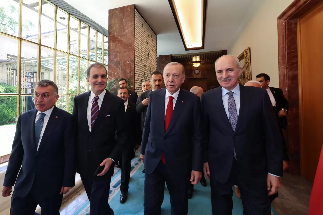 Cumhurbaşkanı Erdoğan, Meclis Başkanı Kurtulmuş ile bir araya geldi