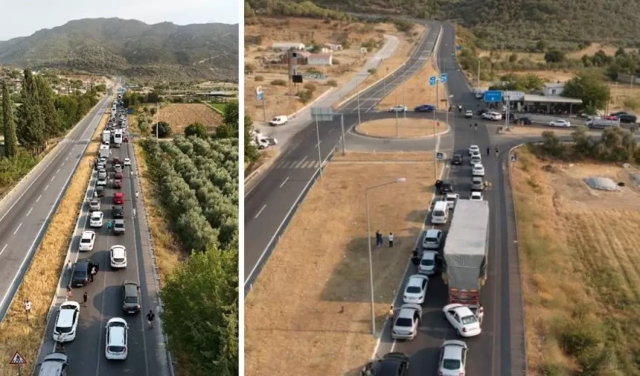 Yangın nedeniyle trafiğe kapatılan Aydın-Mğla Karayolu açıldı