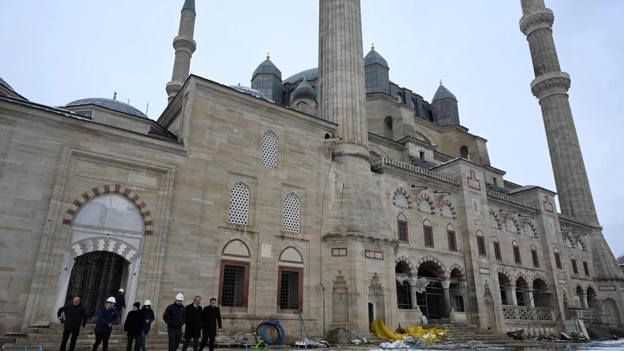 Mimar Sinan'ın "ustalık eseri" Selimiye Camisi'nde restorasyon çalışmaları devam ediyor