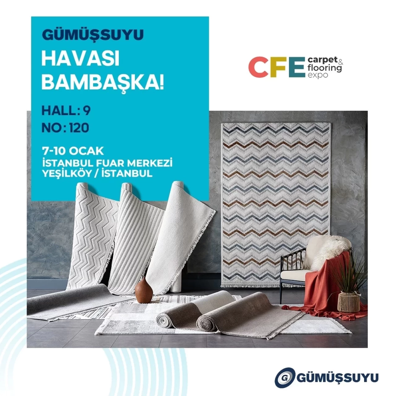 Gümüşsuyu Halı, Carpet and Flooring Expo 2025'teki yerini aldı