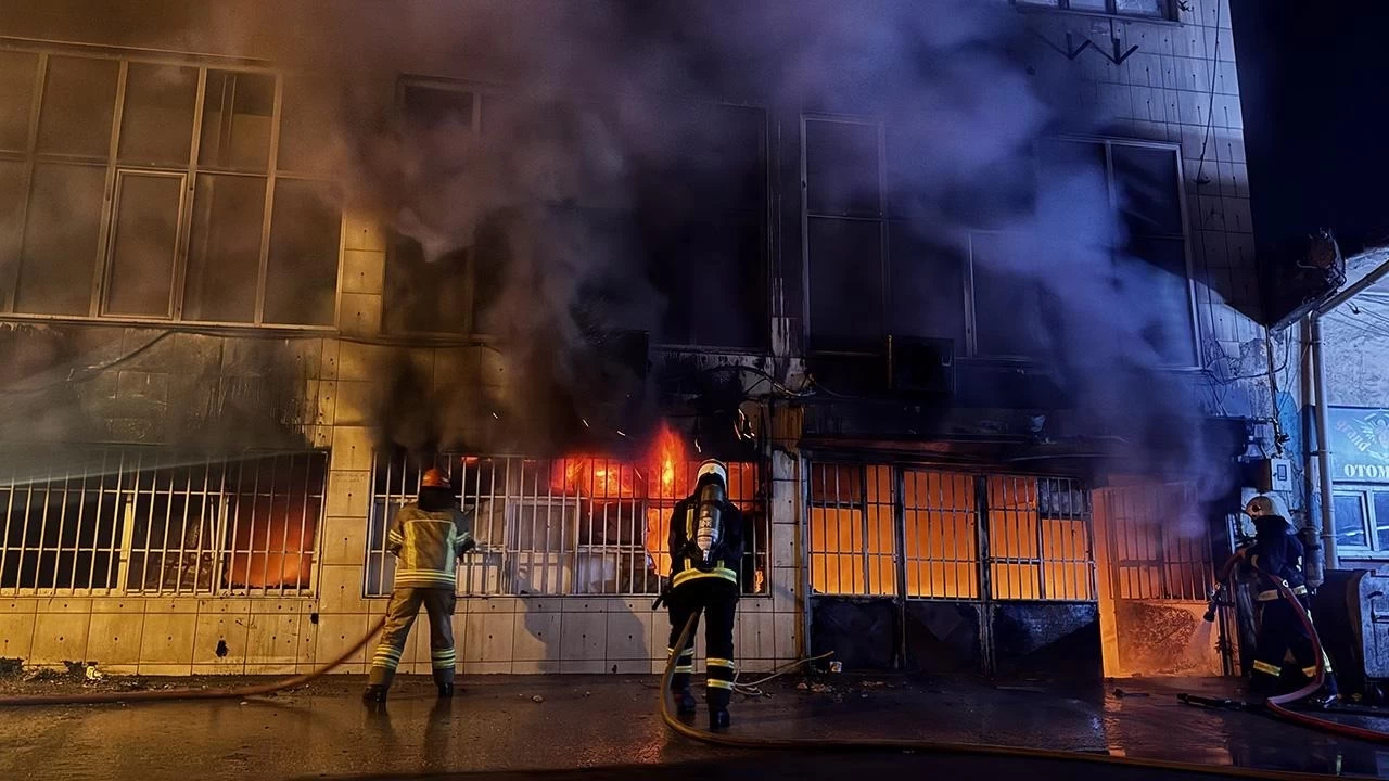 Bursa'da tekstil atölyesinde yangın