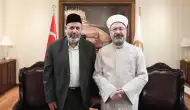 Diyanet İşleri Başkanı Erbaş, Filistinli Alimler Birliği Başkanı Tekruri'yi kabul etti