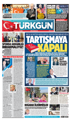 Türkgün Gazetesi 18 Eylül 2024