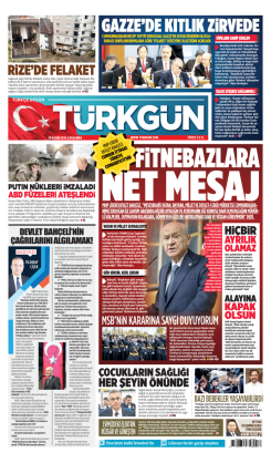 Türkgün Gazetesi 20 Kasım 2024