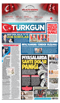 Türkgün Gazetesi 29 Kasım 2024