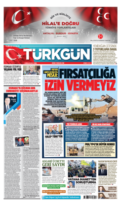 Türkgün Gazetesi 6 Aralık 2024