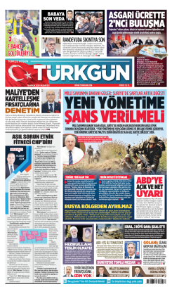 Türkgün Gazetesi 16 Aralık 2024