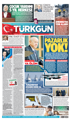 Türkgün Gazetesi 15 Ocak 2025