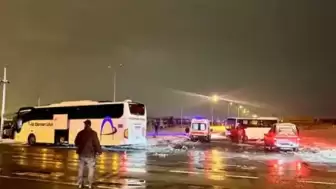 Kayseri'de feci kaza! Yolcu otobüsü ve işçi servisi çarpıştı