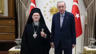 Cumhurbaşkanı Erdoğan, Fener Rum Patriği Bartholomeos'u kabul etti