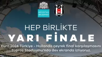 Hollanda-Türkiye maçı Beşiktaş Tüpraş Stadyumu'nda yayınlanacak