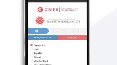 CİMER'de ''Deprem acil' başlığı kullanıma hazır