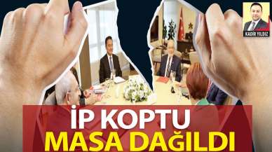 İp koptu masa dağıldı