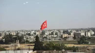 Nusaybin'de Suriye sınırına yakın noktada Türk bayrağı dikildi