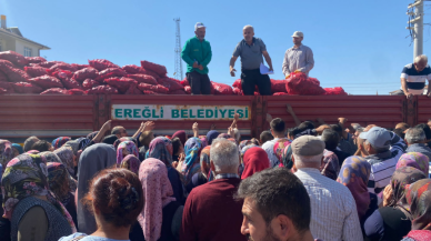 Salçalık biberler Ereğli Belediyesi’nden