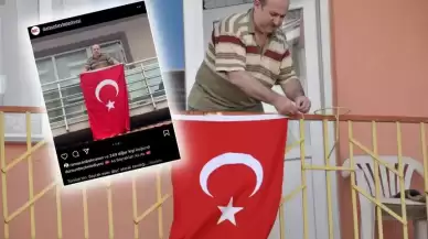 Fenomen 'Bayrak Asan Dayı' bu kez bakın neden balkona çıktı? 