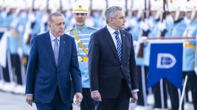 Cumhurbaşkanı Erdoğan, Avusturya Başbakanı Nehammer'i resmi törenle karşıladı