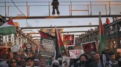 İsrail'in katliamı ABD'de protesto edildi! "Bugün kaç çocuk öldürdünüz?"