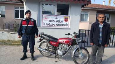 Manisa’da çalınan motosikleti jandarma buldu