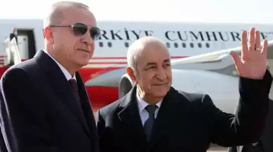 Cezayir'de kritik temas! Cumhurbaşkanı Erdoğan resmi törenle karşılandı