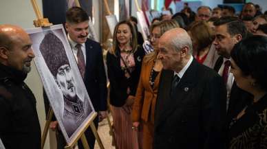 MHP Genel Başkanı Bahçeli "Yeni Yüzyılın Kara Kalem Sergisi"ni açtı