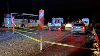 Amasya'da yoldan çıkarak çamura saplanan yolcu otobüsündeki 6 kişi yaralandı