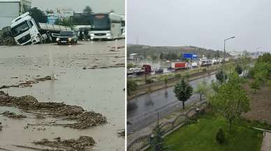 Nevşehir-Aksaray kara yolu sel nedeniyle trafiğe kapandı