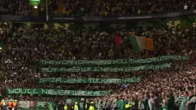 Celtic taraftarlarından Filistin'e destek!