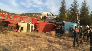 Isparta’da tır devrildi, sürücü hayatını kaybetti