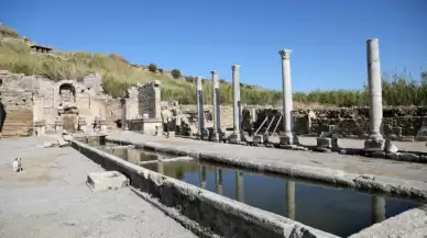 Antik kentteki Kestros Çeşmesi 1800 yıl sonra suyla buluşturuldu