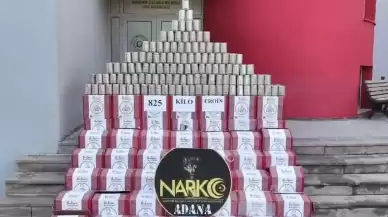 Adana'da 'Narkoçelik-50' operasyonu: 825 kilo eroin ele geçirildi