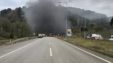 Ordu'da tünelde korkutan yangın: Trafik durdu