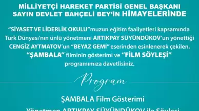 MHP'den 7 Aralık’ta “Şambala” film gösterimi ve söyleşisi