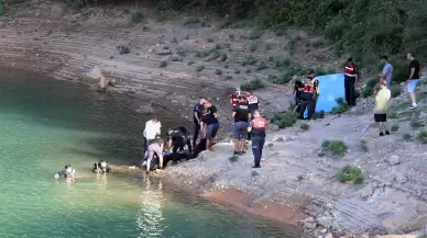 Gölette boğulan anne ve 2 çocuğunun cenazeleri sudan çıkarıldı