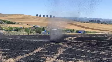 Ankara'da 100 dönüm arpa ve buğday ekili tarla kül oldu