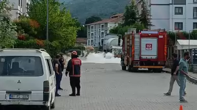 Sakarya'da oksijen dolu tankerdeki sızıntı korku ve endişeye yol açtı