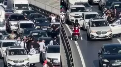 İstanbul'da trafiği felç eden halay!