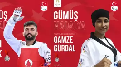 Milli taekwondocu Gamze Gürdal ve Fatih Çelik’ten gümüş madalya